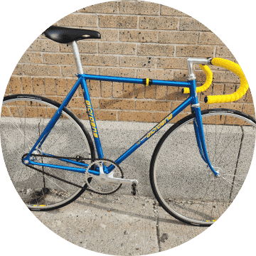 a photo of a reburbished 90s Giordana track bicycle